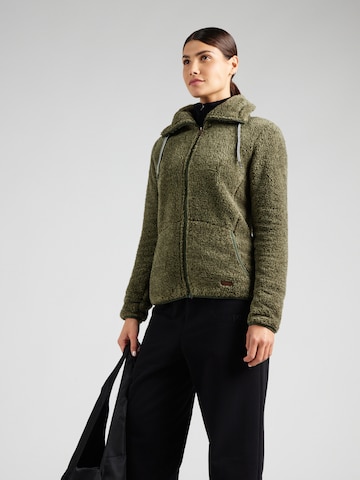 PROTEST Funkční fleecová mikina 'RIRI' – zelená: přední strana