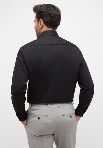 ETERNA Comfort fit Button Up Shirt in Black