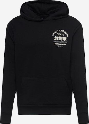 River Island Sweatshirt 'METROPOLE PARIS' in Black: front