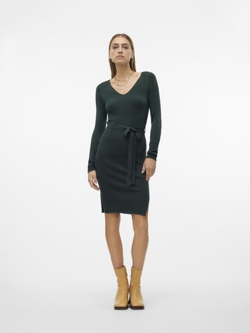 VERO MODA Knitted dress 'SABA' in Green