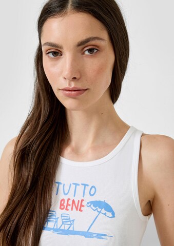 T-shirt QS en blanc