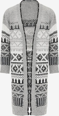 Jalene Плетена жилетка в сиво: отпред