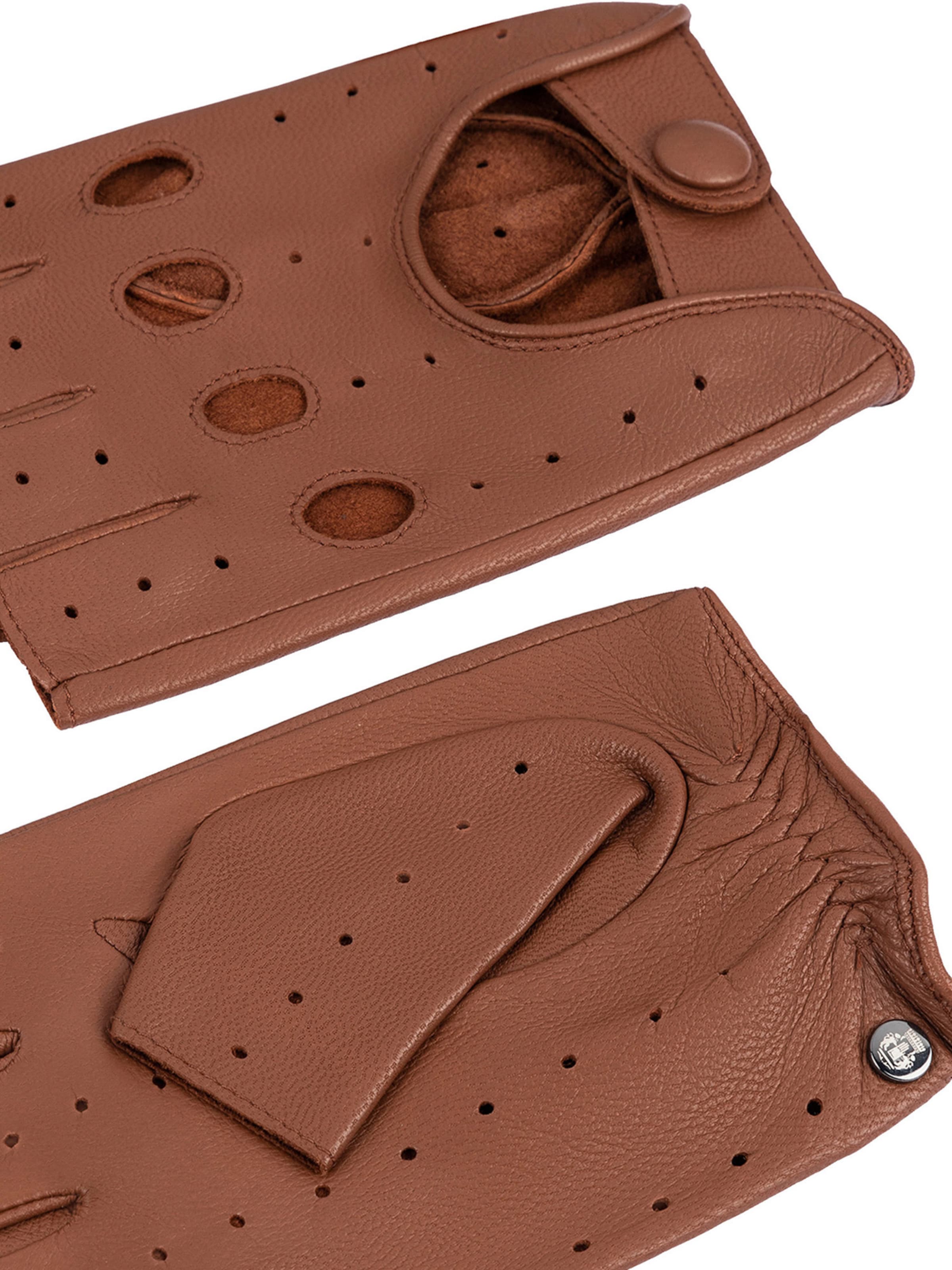 Roeckl Fingerless Gloves 'PALERMO AUTOFAHRER' in Brown