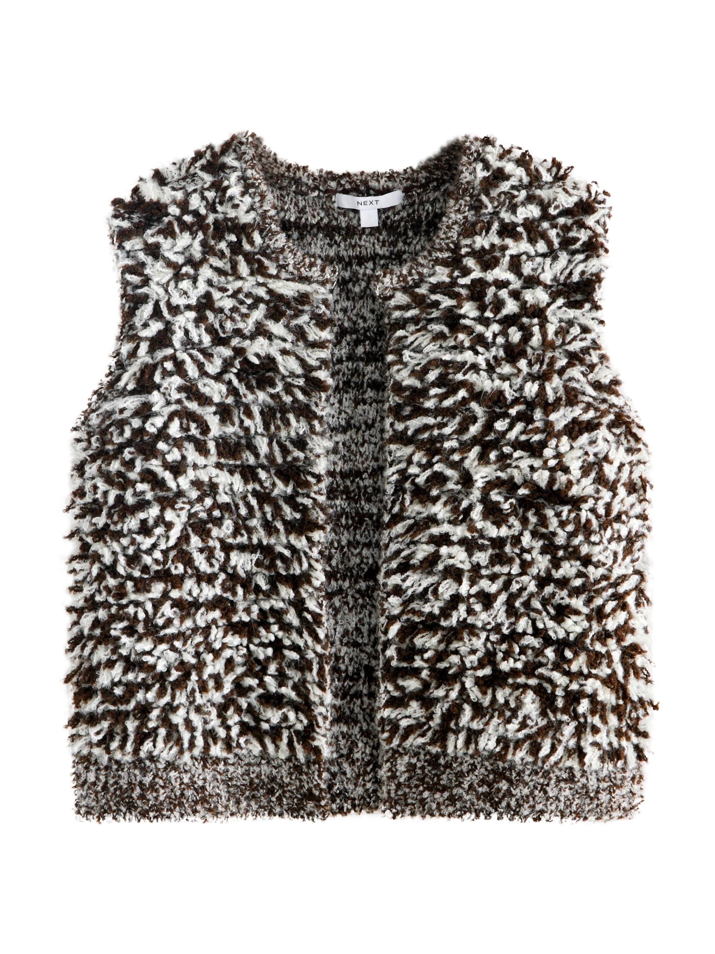 Next Strickweste in beige / braun, Produktansicht