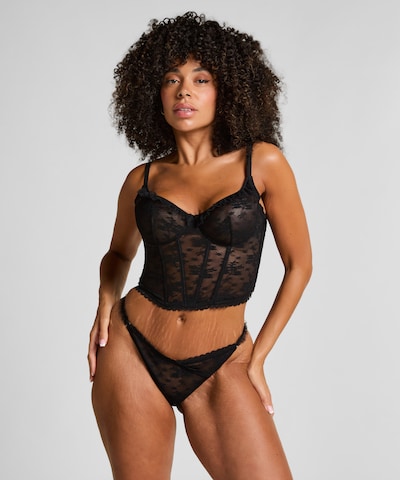 Hunkemöller String 'Darcy' en noir, Vue avec produit