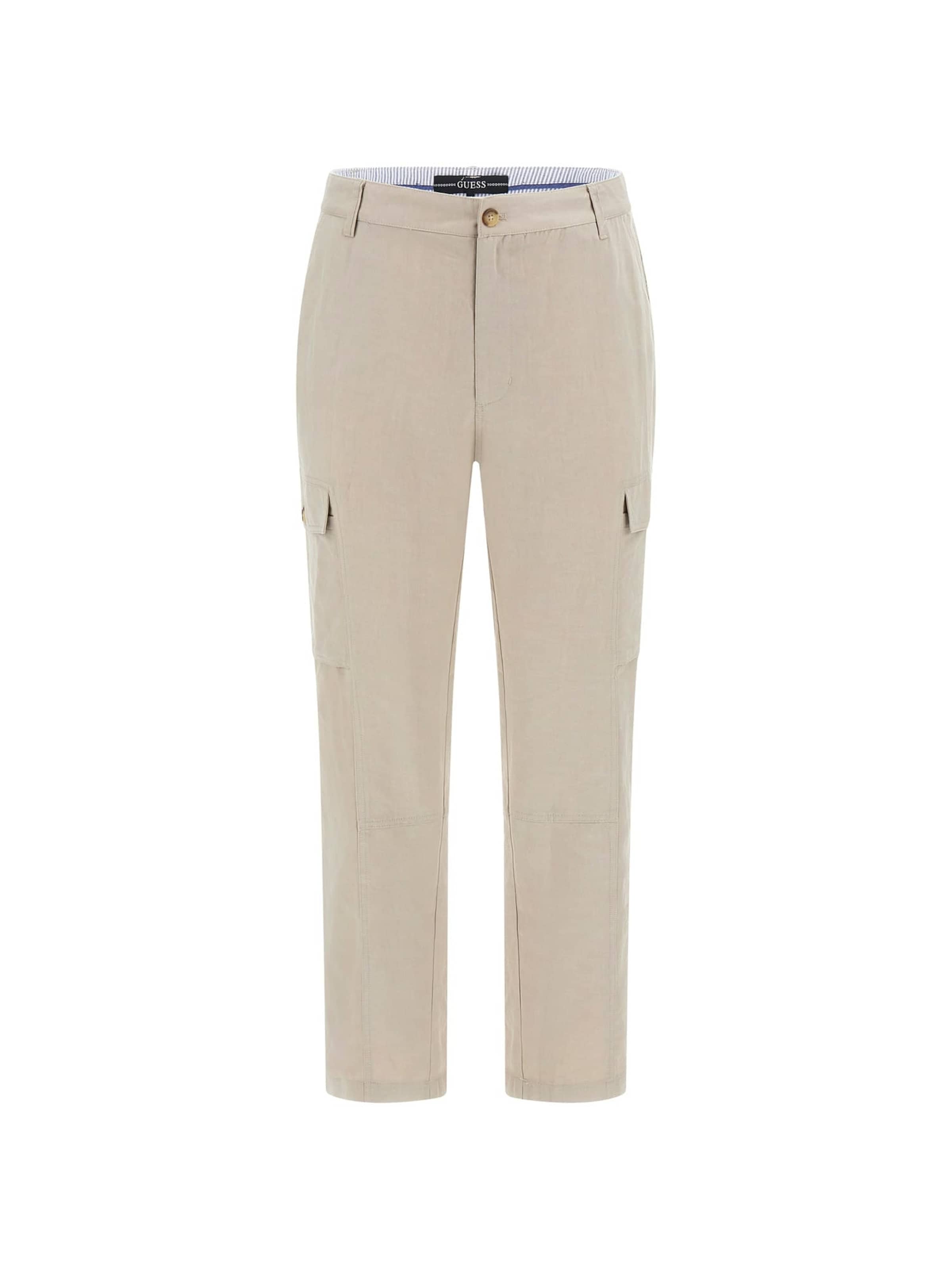 GUESS Regular Cargohose in Beige: Vorderseite