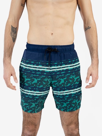 Spyder Athletic Swim Trunks in Blue: front