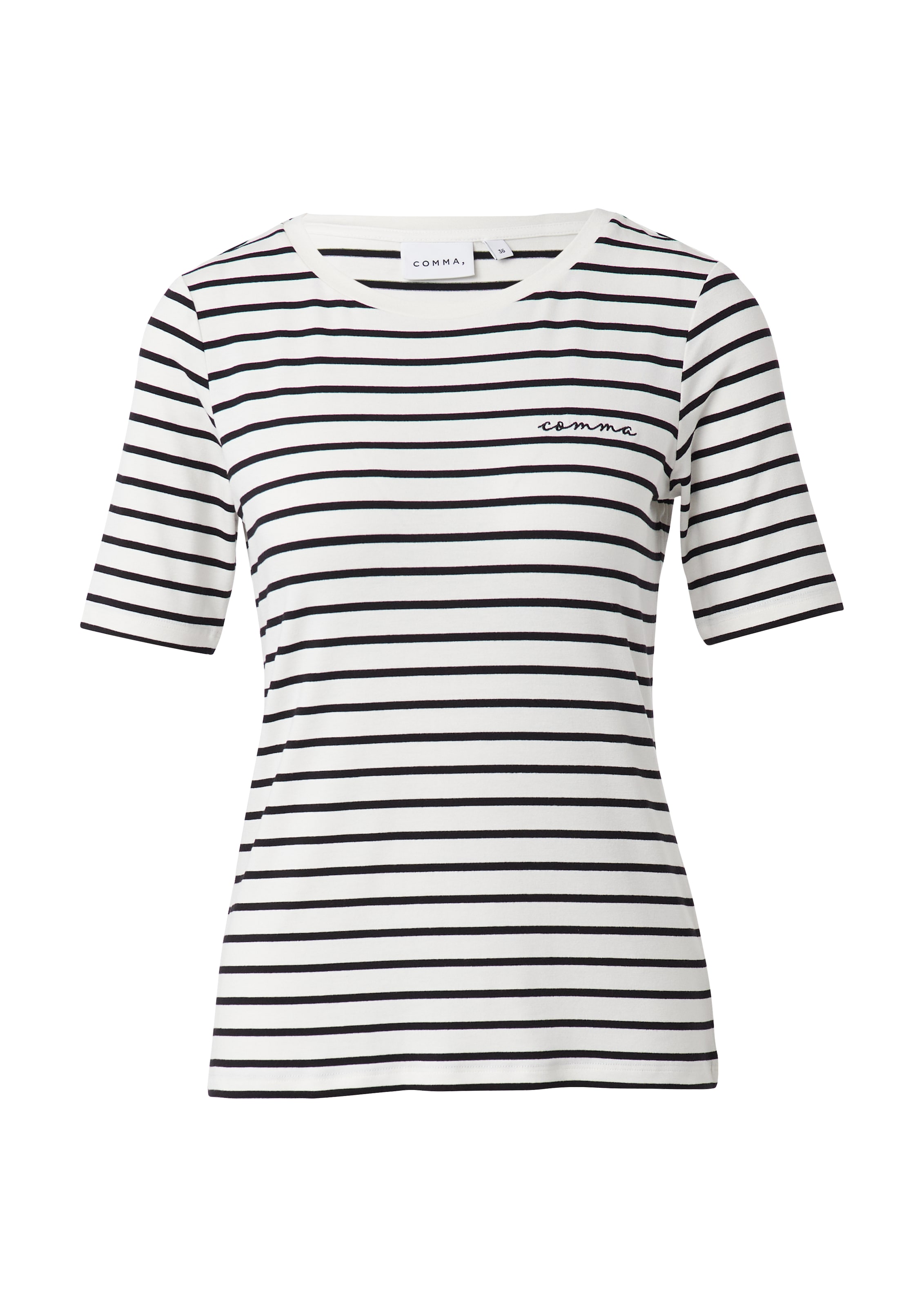 T-shirt COMMA en blanc : devant
