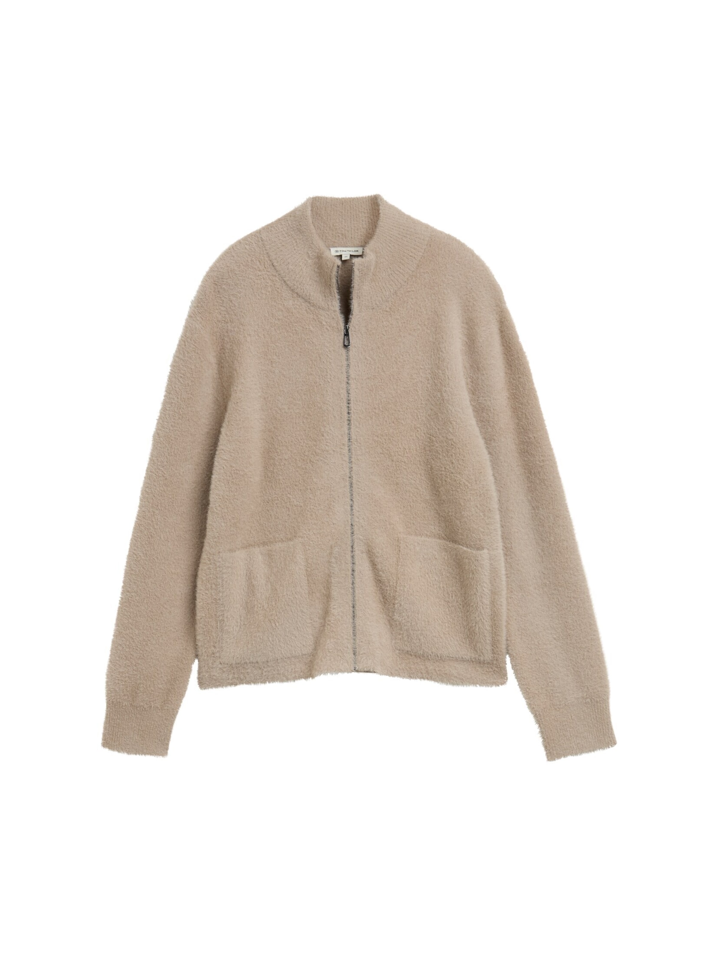 TOM TAILOR Strickjacke in Grau: Vorderseite