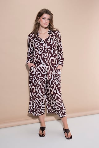 Studio Untold Wide leg Broek in Bruin: voorkant