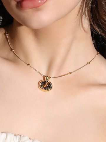 SOHI Necklace 'Tania' in Brown: front