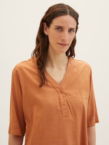 TOM TAILOR Blouse in Brown