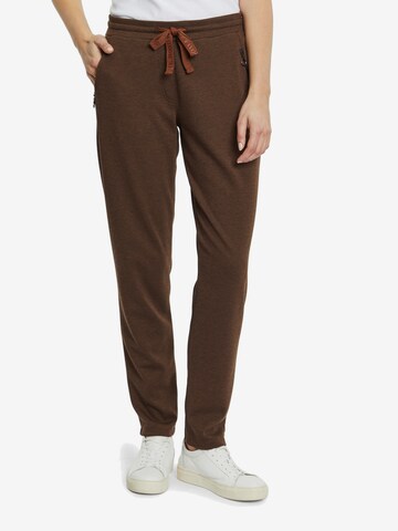 Betty & Co Tapered Pants in Brown: front