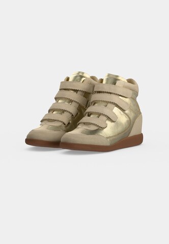 STEVE MADDEN - Zapatillas deportivas altas en oro: frente