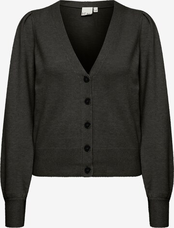 ICHI Knit Cardigan 'SELLA' in Black: front