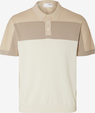 SELECTED HOMME Poloshirt 'MATTIS' in Beige: predná strana