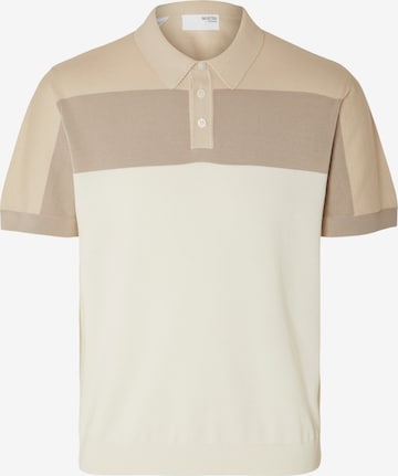 SELECTED HOMME T-shirt 'MATTIS' i beige: framsida
