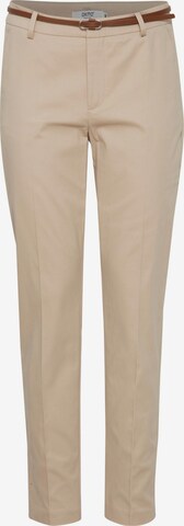Oxmo Pleated Pants in Beige: front