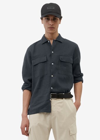 Marc O'Polo Comfort fit Button Up Shirt in Blue: front