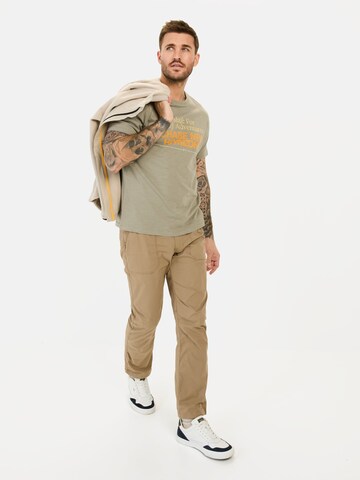 CAMEL ACTIVE T-Shirt mit Print aus Organic Cotton in Grün