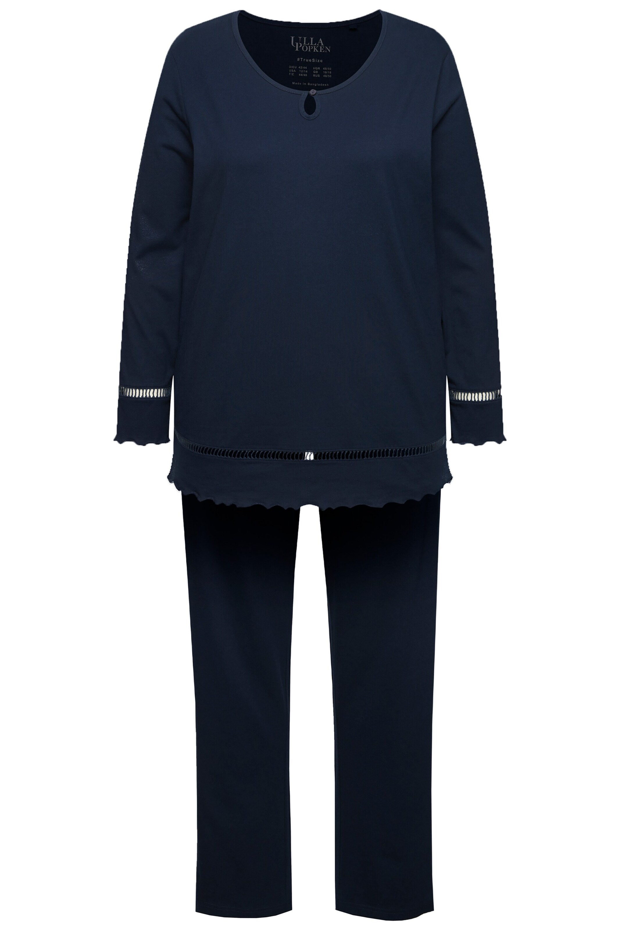 Ulla Popken Pajama in Blue: front