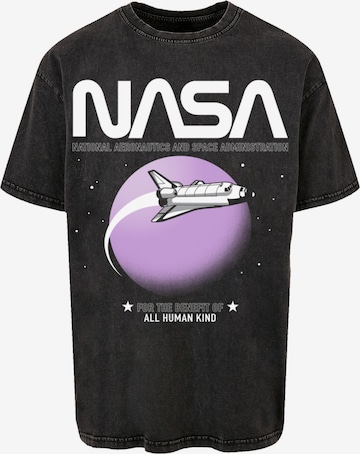 F4NT4STIC Shirt 'NASA Shuttle Orbit' in Black: front