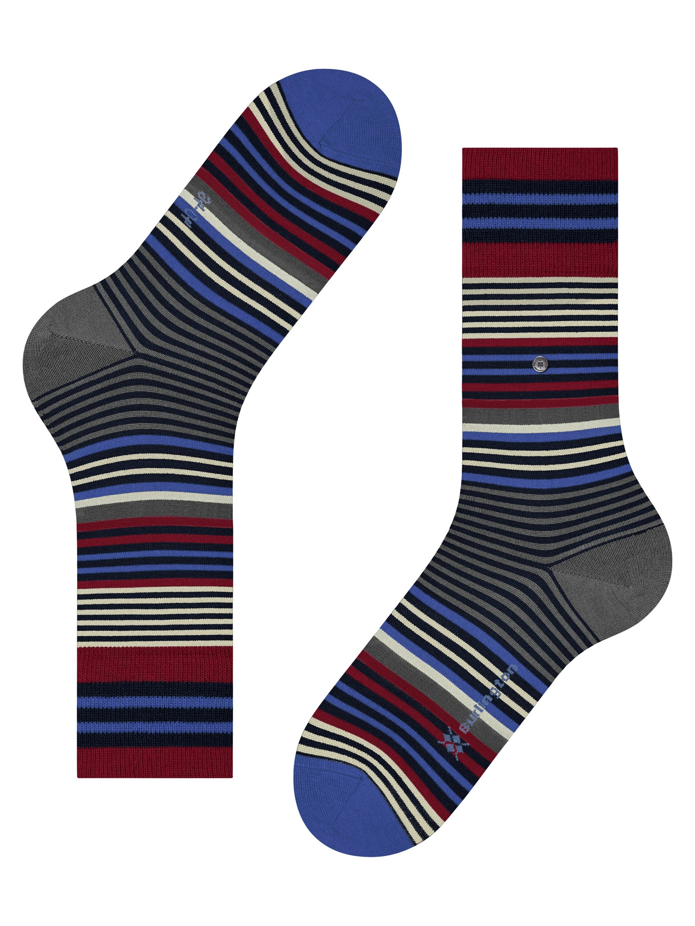 BURLINGTON Socks 'Stripe' in Blue