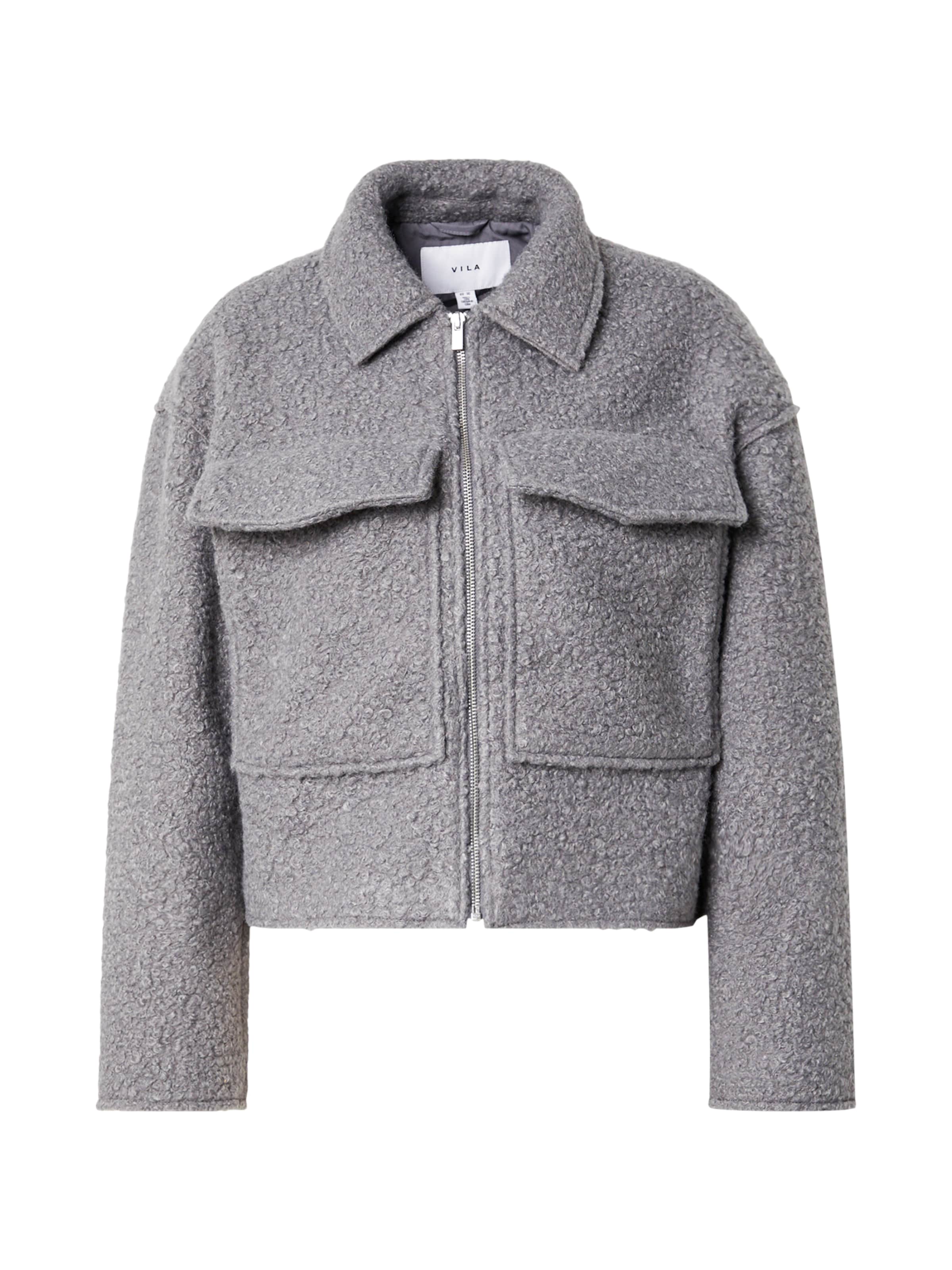 VILA Демисезонная куртка 'VIDaphne' в Серый: спереди