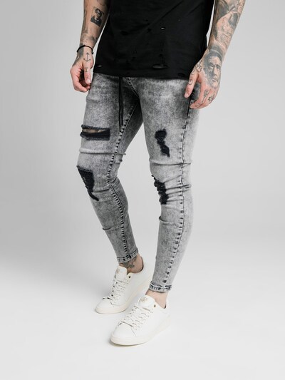 SikSilk Džíny - šedá džínová, Model/ka