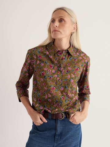 Camicia da donna 'St Keverne' di Seasalt Cornwall in verde: frontale