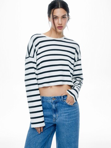 Pull&Bear Tričko – modrá: přední strana