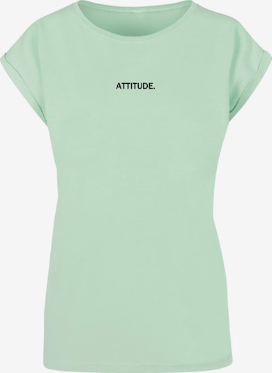 Merchcode T-Shirt 'Attitude' in XXXL in smaragd / mint / schwarz, Produktansicht