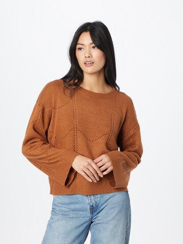 JDY Sweater 'NATHALI' in Brown: front