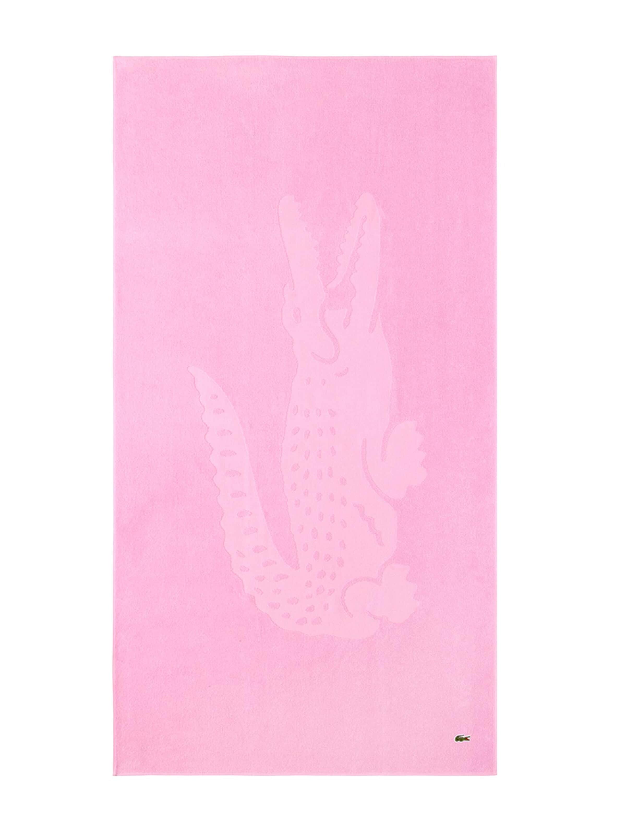 LACOSTE Beach Towel 'LSPORT' in Pink: front