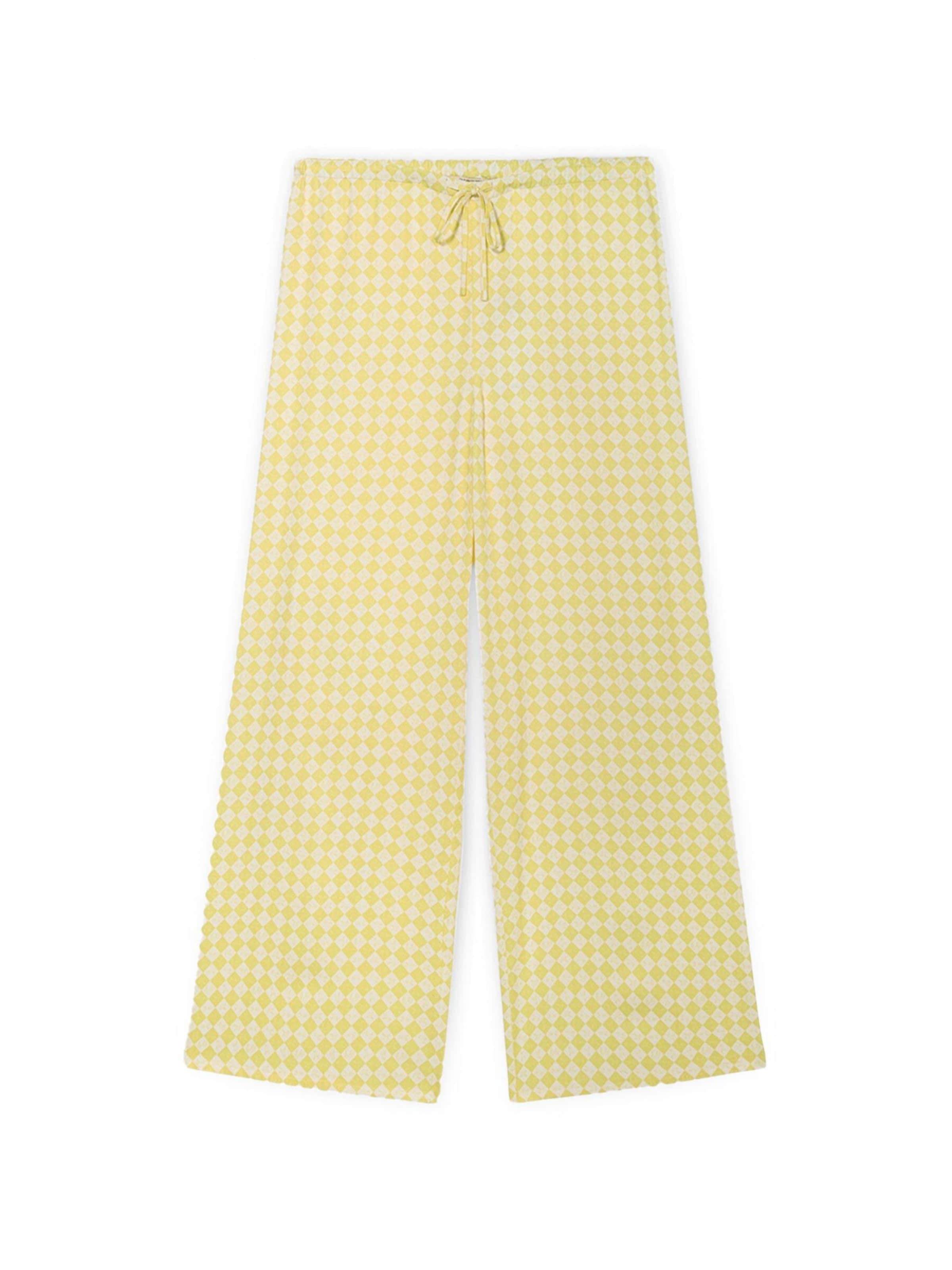 Wide Leg Pantalon Trussardi en jaune : devant