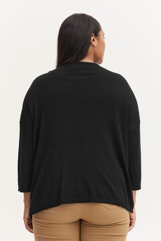 Fransa Curve - Pullover 'BLUME' em preto