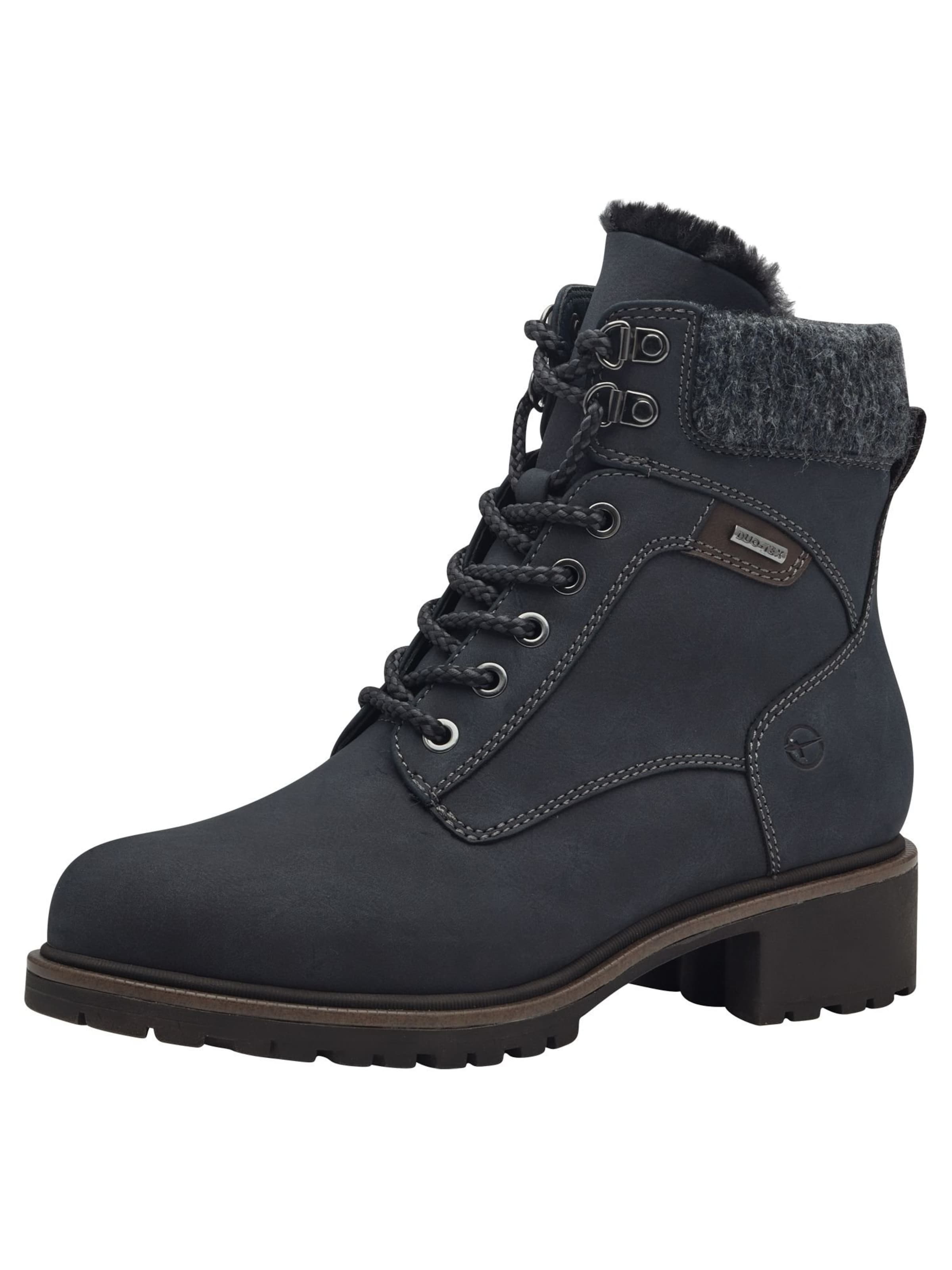 Bottes à lacets Tamaris en bleu : devant