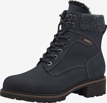 Bottes à lacets Tamaris en bleu : devant