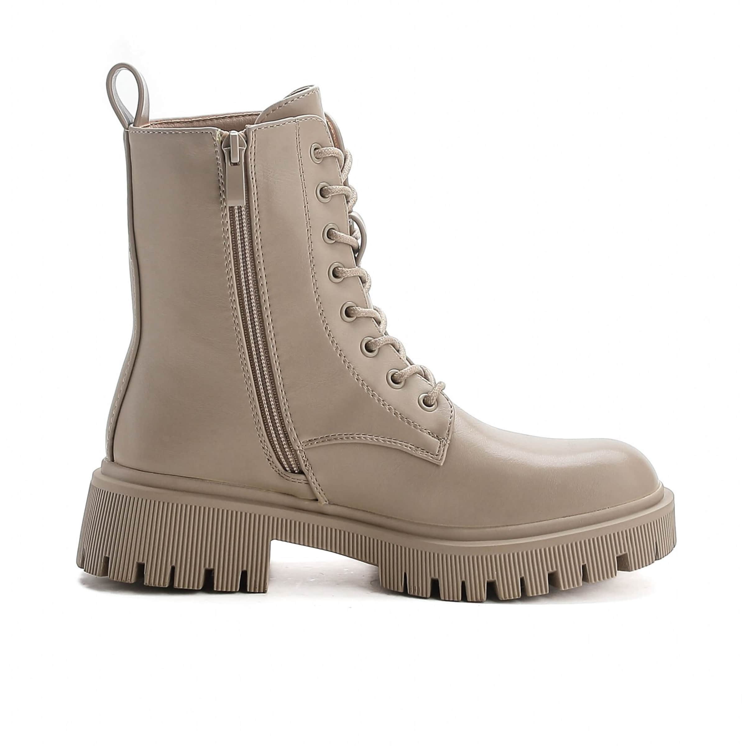 Elara Schnürstiefelette in Beige