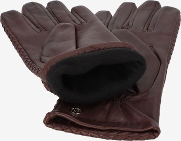 KESSLER Full Finger Gloves 'Mila' in Brown