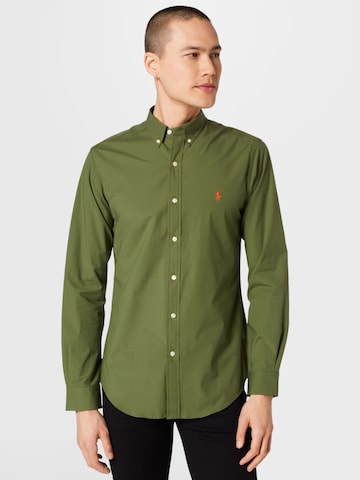Polo Ralph Lauren Slim Fit Paita värissä vihreä: edessä