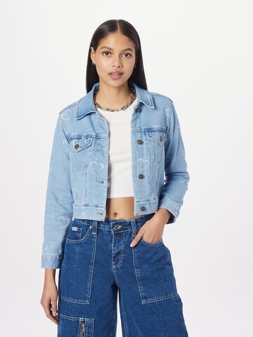 Veste mi-saison HOLLISTER en bleu : devant