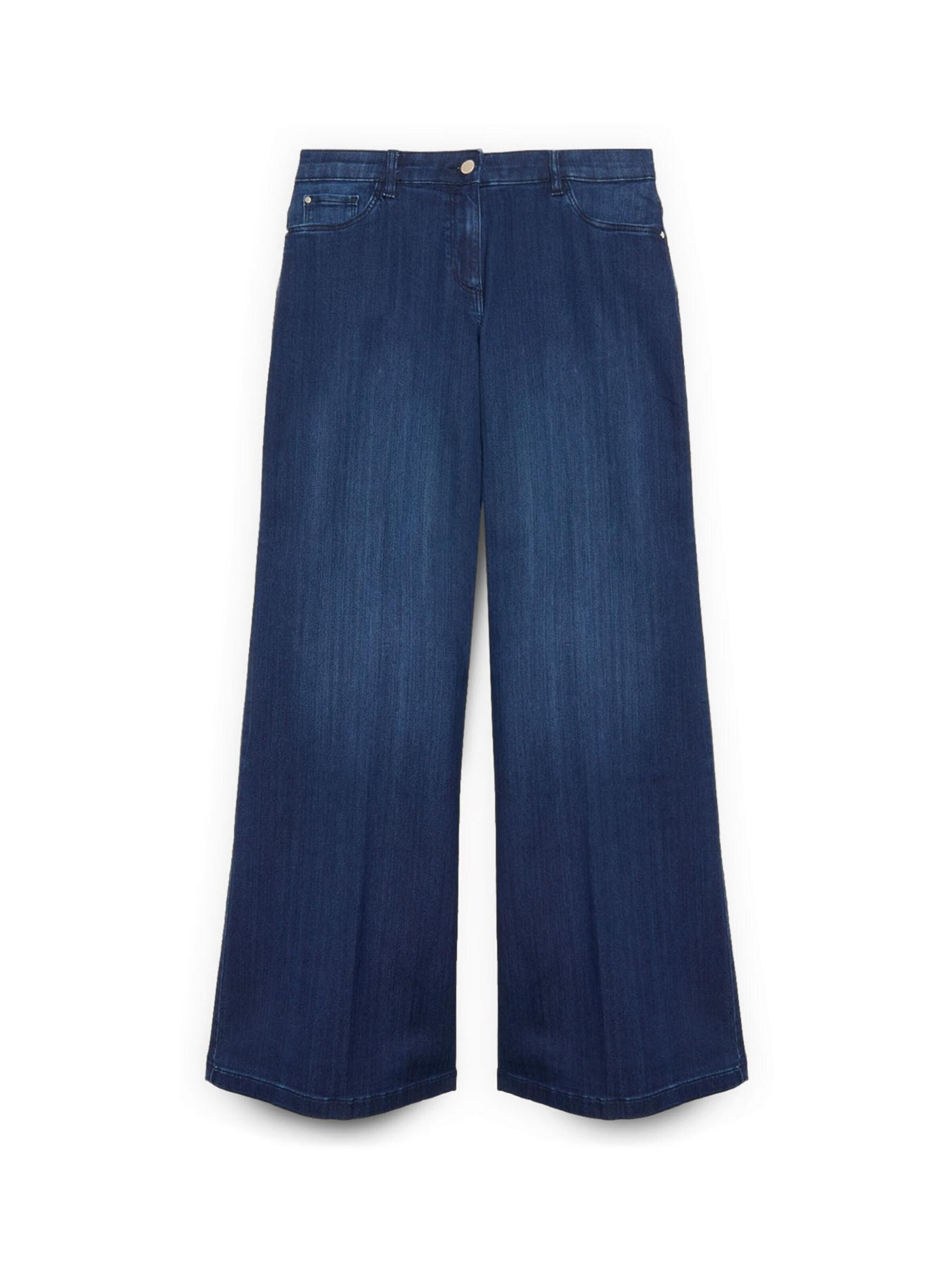Fiorella Rubino Wide leg Jeans in Blauw: voorkant