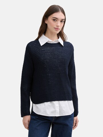 Pull-over TOM TAILOR DENIM en bleu : devant