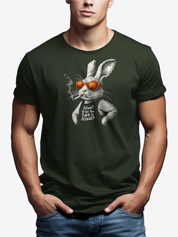 MAKAYA Shirt 'Alice Bunny' in Green