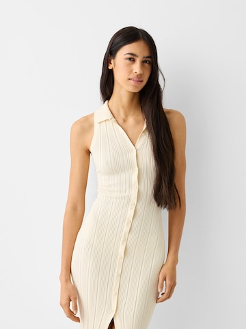 Bershka Strikkjole i beige