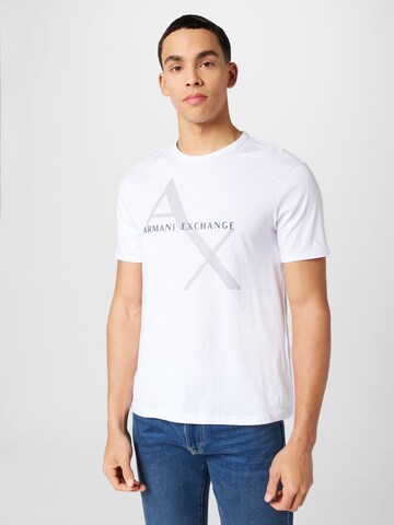 balta ARMANI EXCHANGE Marškinėliai: priekis
