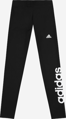 ADIDAS SPORTSWEAR Tapered Workout Pants 'Essentials Linear Logo ' in Black: front