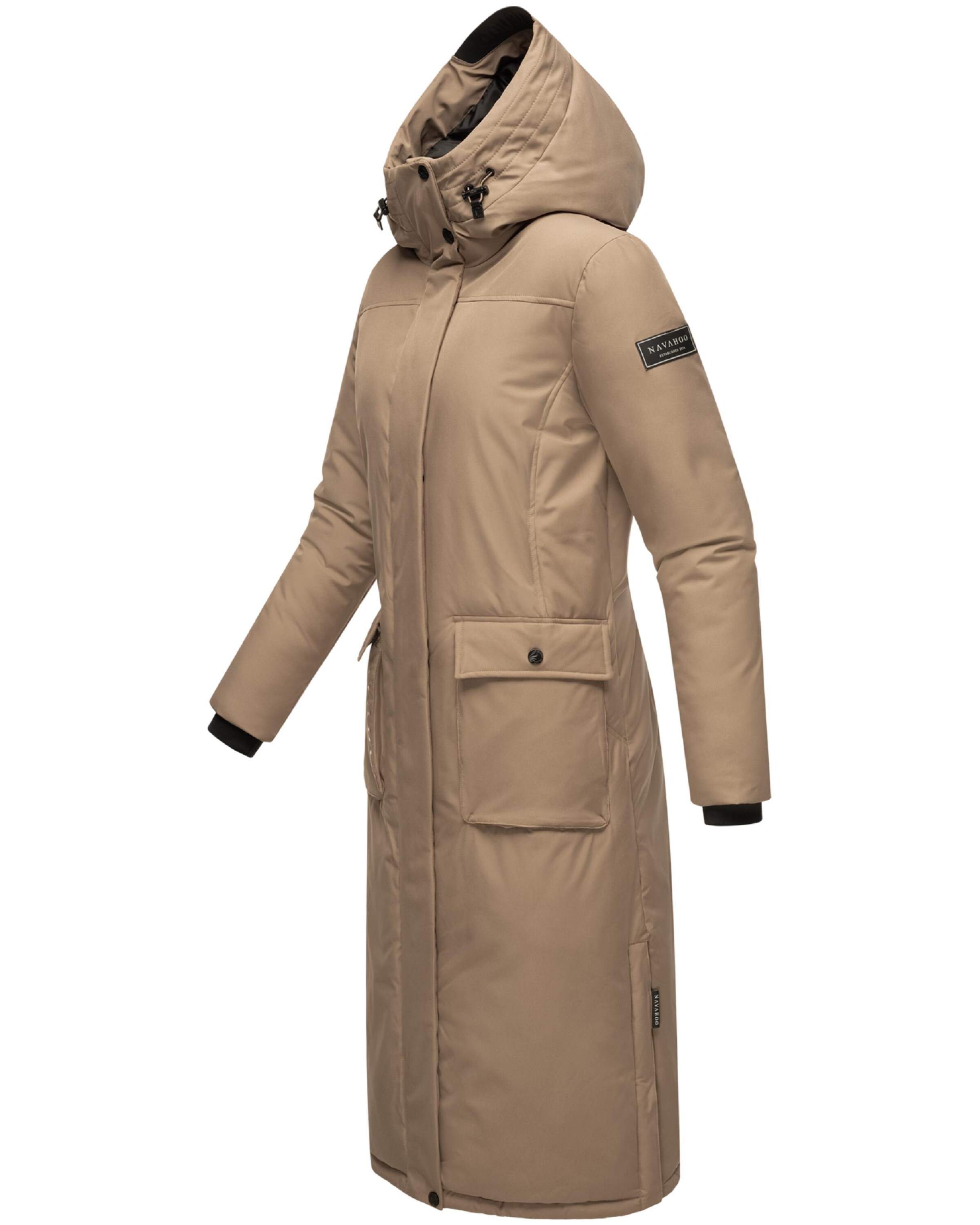 NAVAHOO Mantel 'Wolkenfrost XIV' in Beige