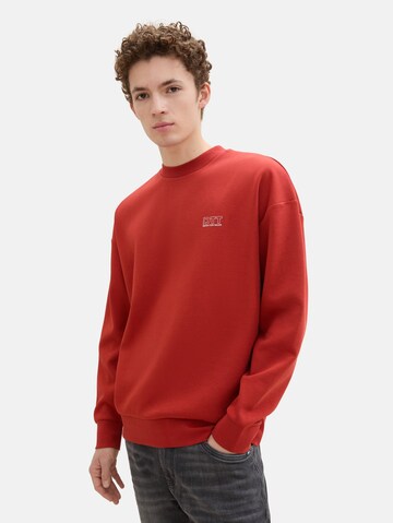 TOM TAILOR DENIM Sweatshirt in Red